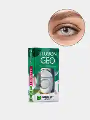Серый цветные контактные линзы ILLUSION GEO Diamond 8,6/ 14,2/ от -0,5D до -6,0D