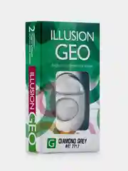 Серый цветные контактные линзы ILLUSION GEO Diamond 8,6/ 14,2/ от -0,5D до -6,0D