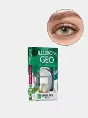 Зеленый цветные контактные линзы ILLUSION GEO Diamond 8,6/ 14,2/ от -0,5D до -6,0D