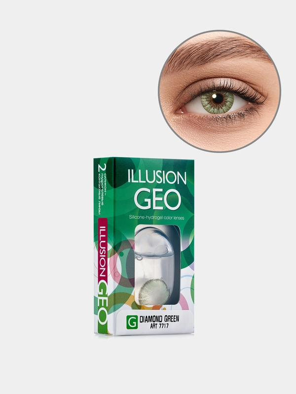 Цветные контактные линзы ILLUSION GEO Diamond 8,6/ 14,2/ от -0,5D до -6,0D