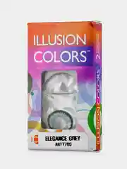 Серый цветные контактные линзы ILLUSION colors ELEGANCE 8,6/ 14,2/ от -0,5D до -6,0D