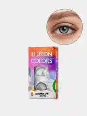 Серый цветные контактные линзы ILLUSION colors ELEGANCE 8,6/ 14,2/ от -0,5D до -6,0D