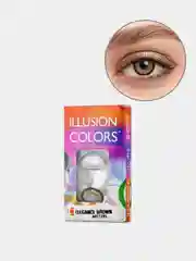 Коричневый цветные контактные линзы ILLUSION colors ELEGANCE 8,6/ 14,2/ от -0,5D до -6,0D