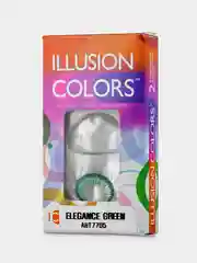 Зеленый цветные контактные линзы ILLUSION colors ELEGANCE 8,6/ 14,2/ от -0,5D до -6,0D