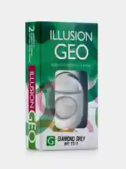 Небесно-голубой цветные контактные линзы ILLUSION GEO Diamond 8,6/ 14,2/ 0.00