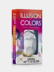 Зеленый цветные контактные линзы ILLUSION GLOW 8,6 / 14,0 от -0,5D до -6,0D