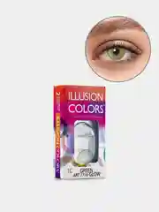 Зеленый цветные контактные линзы ILLUSION GLOW 8,6 / 14,0 от -0,5D до -6,0D