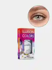 Серый цветные контактные линзы ILLUSION GLOW 8,6 / 14,0 от -0,5D до -6,0D