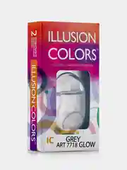 Серый цветные контактные линзы ILLUSION GLOW 8,6 / 14,0 от -0,5D до -6,0D