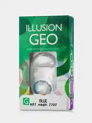 Голубой цветные контактные линзы ILLUSION GEO Magic 8,6/ 14,2/ от -0,5D до -6,0D