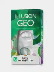 Зеленый цветные контактные линзы ILLUSION GEO Magic 8,6/ 14,2/ от -0,5D до -6,0D