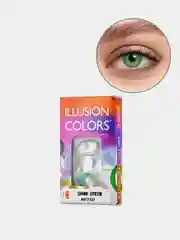 Зеленый цветные контактные линзы ILLUSION colors SHINE 8,6/ 14,2/ от -0,5D до -6,0D
