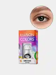 Черный цветные контактные линзы ILLUSION colors SHINE 8,6/ 14,2/ от -0,5D до -6,0D