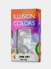 Серый цветные контактные линзы ILLUSION colors SHINE 8,6/ 14,2/ от -0,5D до -6,0D