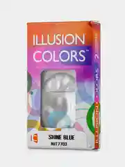 Голубой цветные контактные линзы ILLUSION colors SHINE 8,6/ 14,2/ от -0,5D до -6,0D