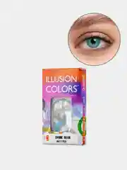 Голубой цветные контактные линзы ILLUSION colors SHINE 8,6/ 14,2/ от -0,5D до -6,0D