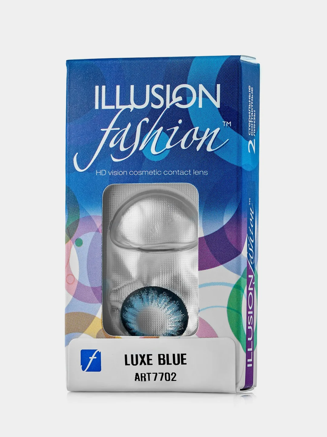 Голубой цветные контактные линзы ILLUSION fashion LUXE 8,6/ 14,5/ от -0,5D до -6,0D