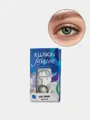 Зеленый цветные контактные линзы ILLUSION fashion LUXE 8,6/ 14,5/ от -0,5D до -6,0D