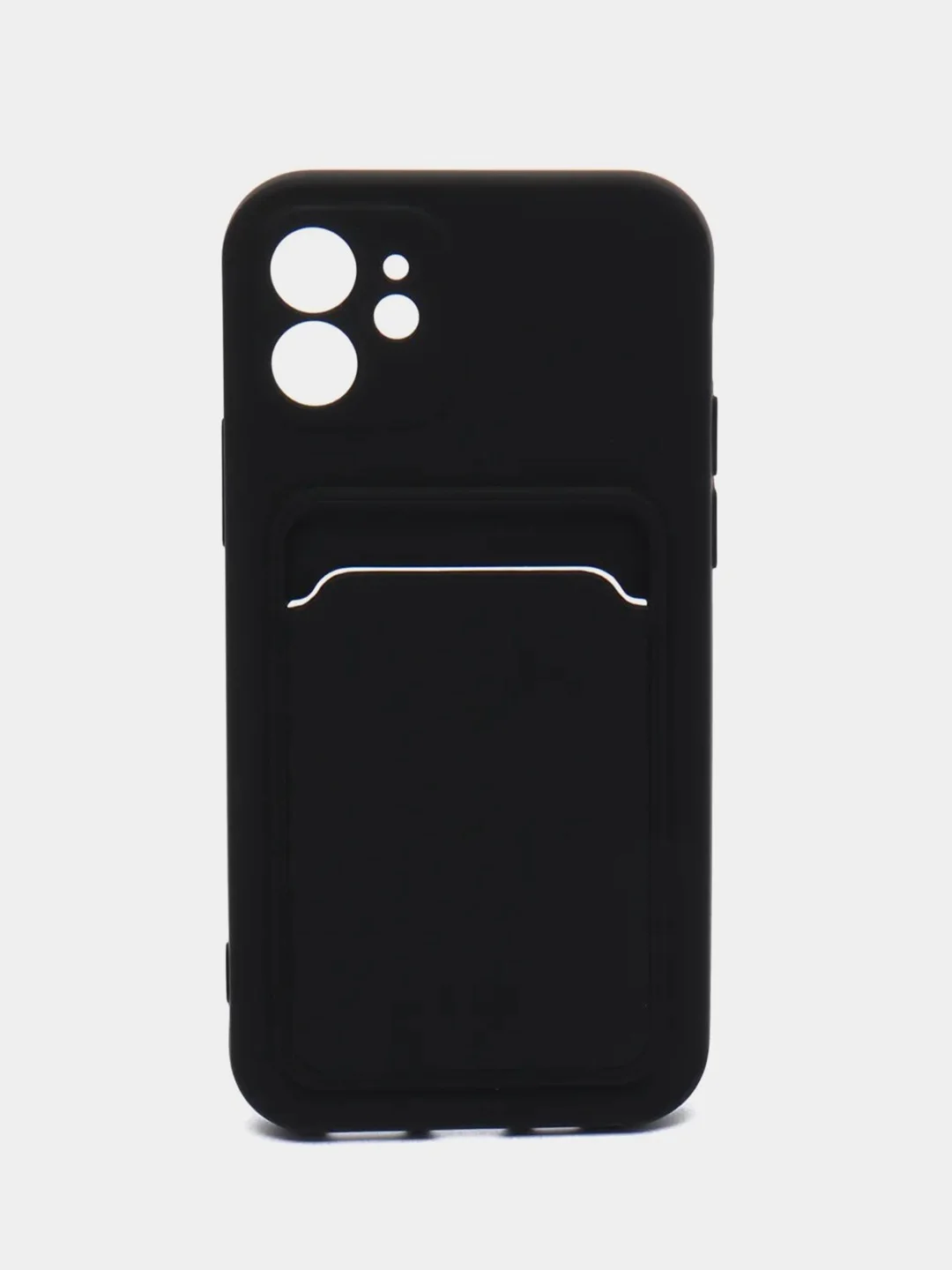 Темно-синий чехол на iPhone (Айфон) 11, 13, 14, 7 8 Plus X XR XS, 12 Mini Pro Max, с карманом для карт