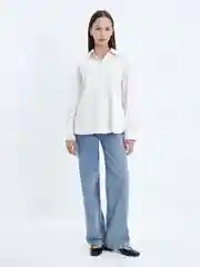 Молочный блузка из хлопка женская Zarina