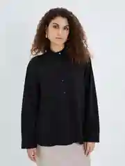 Черный блузка из хлопка женская Zarina