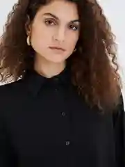 Черный блузка из хлопка женская Zarina