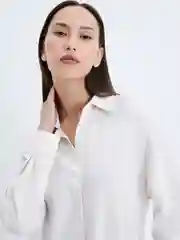 Молочный блузка из хлопка женская Zarina