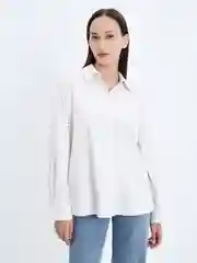 Молочный блузка из хлопка женская Zarina