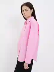 Розовый рубашка из хлопка женская Zarina