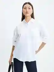 Белый блузка оверсайз женская Zarina