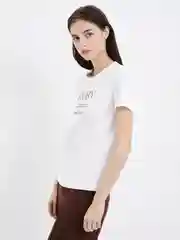 Белый футболка из хлопка женская Zarina