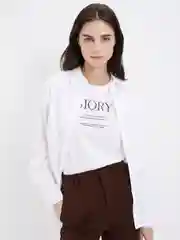 Белый футболка из хлопка женская Zarina
