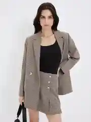 Бежевый юбка на запах женская Zarina