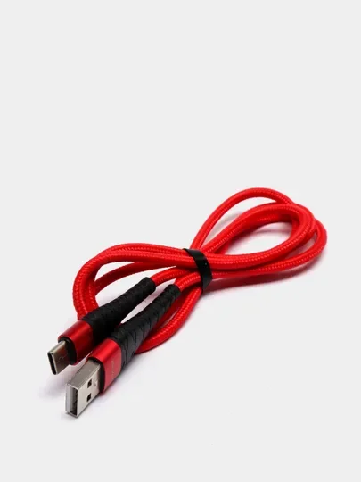 Красный кабель зарядный Borofone BX32 (Lightning, Micro-USB, Type-C) для iPhone и Android