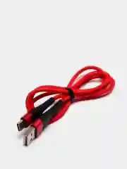 Красный кабель зарядный Borofone BX32 (Lightning, Micro-USB, Type-C) для iPhone и Android