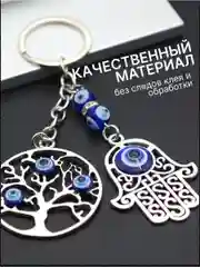 Брелок для ключей оберег рука хамса турецкий глаз фатимы
