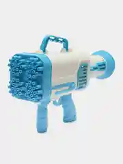 Голубой генератор мыльных пузырей пистолет "Bubble Blaster Bazooka" 64 отверстия, автомат Базука