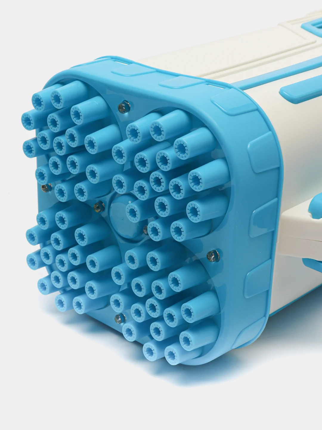 Голубой генератор мыльных пузырей пистолет "Bubble Blaster Bazooka" 64 отверстия, автомат Базука