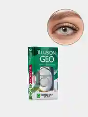Серый цветные контактные линзы ILLUSION GEO Diamond 8,6/ 14,2/ 0.00