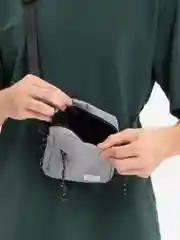 Серый мужская сумка через плечо