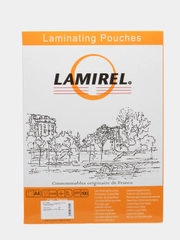 Пленка для ламинирования Lamirel, A4, 75 мкм, 100 штук, глянцевые, 216 х 303 мм