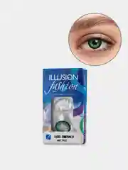 Тёмно-зелёный цветные контактные линзы ILLUSION fashion LUXE 8,6/ 14,5/ от -0,5D до -6,0D
