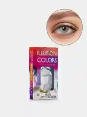Голубой цветные контактные линзы ILLUSION GLOW 8,6/ 14,2/ 0.00