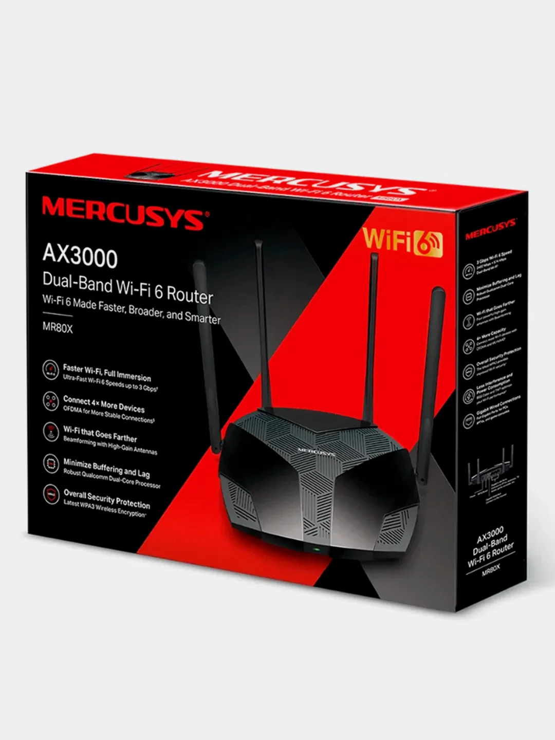 Двухдиапазонный гигабитный Wi‑Fi роутер Mercusys MR80X (AX3000)
