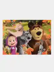 Мозаика "puzzle" maxi 24 + раскраска "Маша и Медведь" (Анимаккорд)