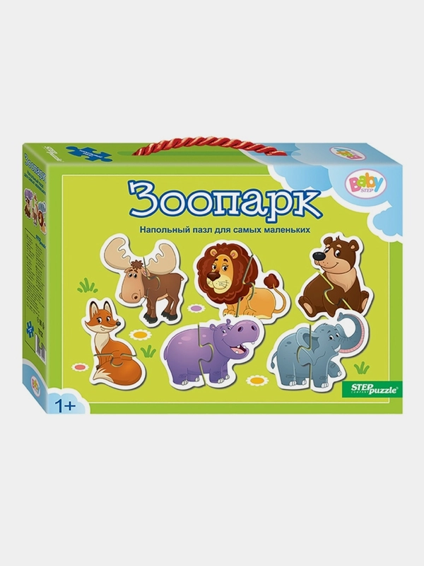 Напольный пазл-мозаика "Зоопарк" (Baby Step) (малые)