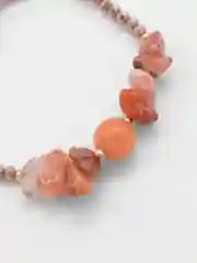 Рыжий браслет из натурального камня