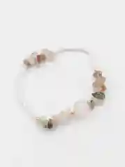 Серый браслет из натурального камня