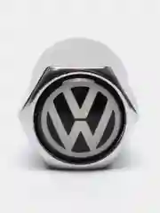 Серебряный колпачки для колес, на ниппель авто, с логотипом Volkswagen, 4 штуки