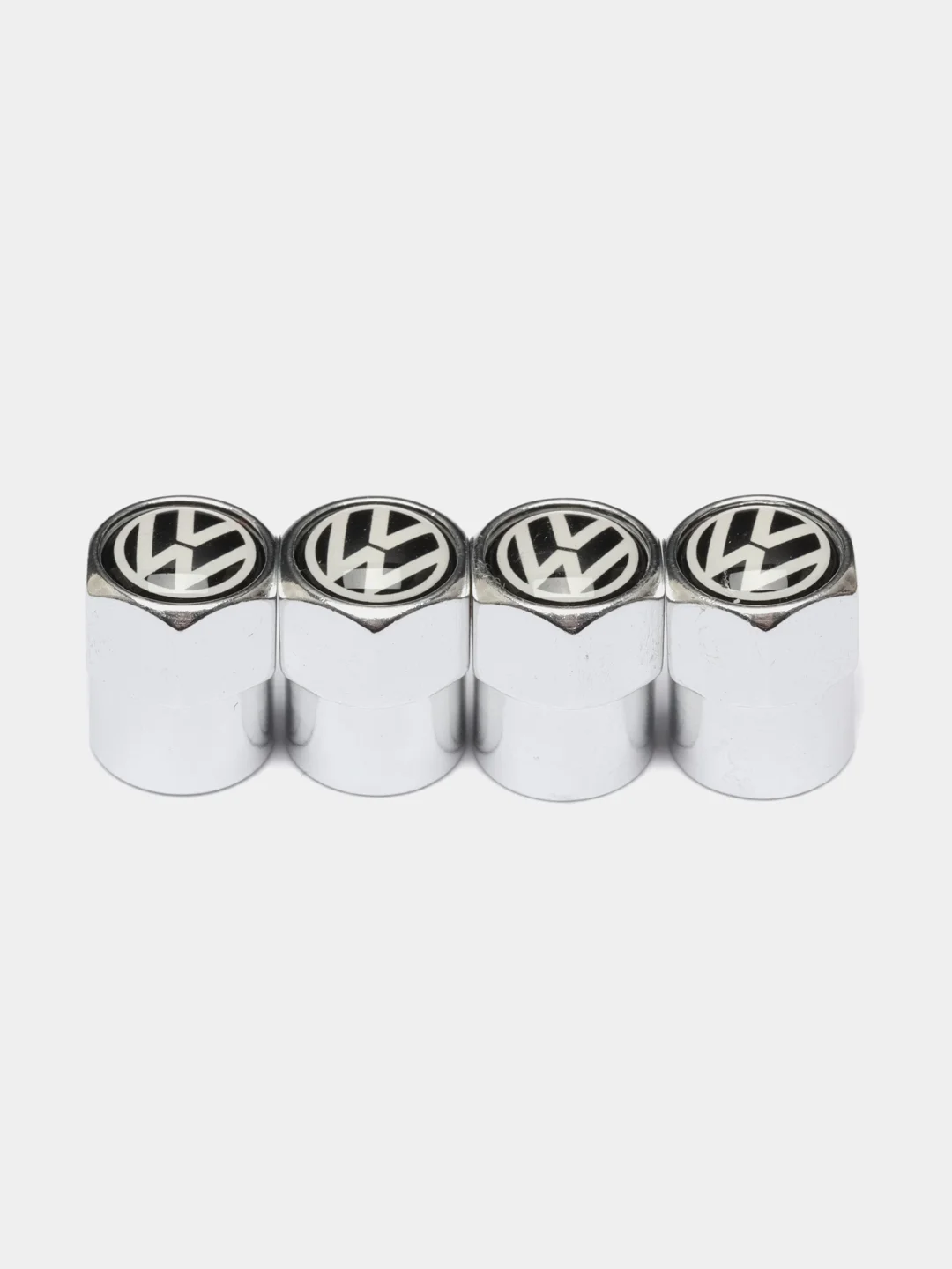 Серебряный колпачки для колес, на ниппель авто, с логотипом Volkswagen, 4 штуки